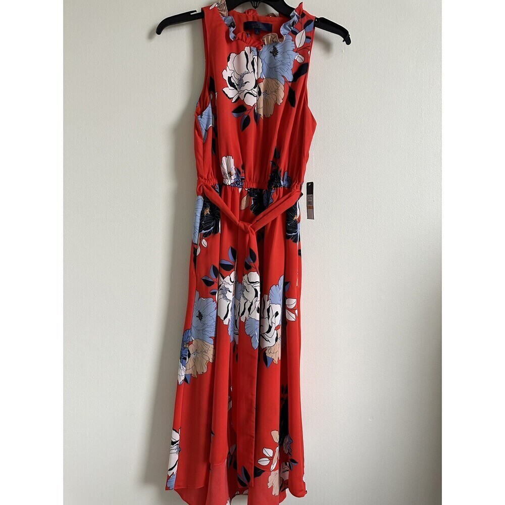 Rachel Rachel Roy May High Low Concetta Floral Dress In Red Combo Size S $170
